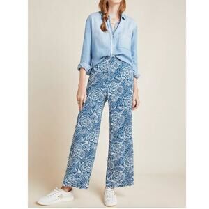 Anthropologie Maeve Anika Knit Wide-Leg Pants